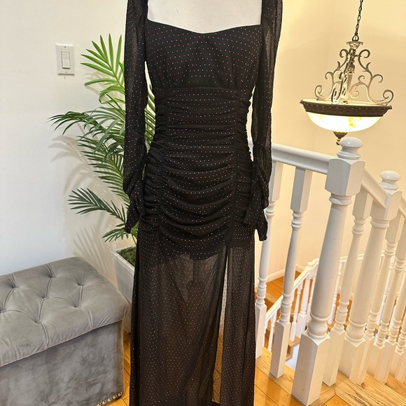 Dundas x Revolve Stardust Maxi Dress in Black and Ruby Size:Small - Picture 7 of 7